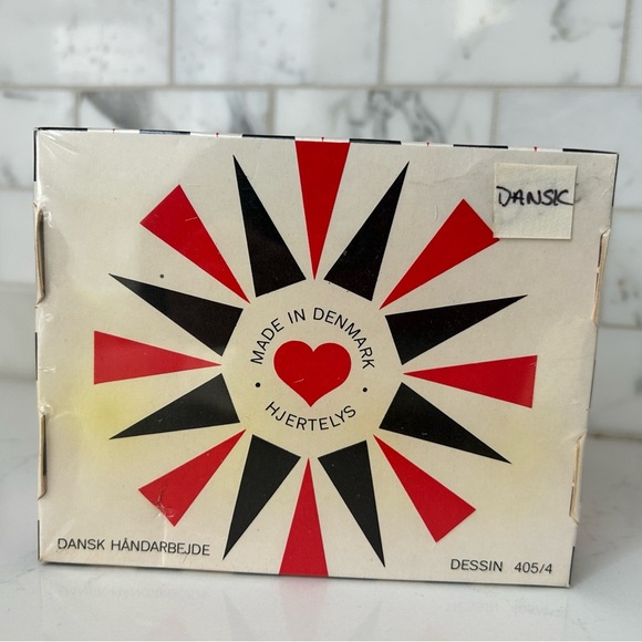 Vintage Dansk MCM Paris Candles Pariserlys Danish Modern Set of 4 Green Unused - Picture 3 of 5